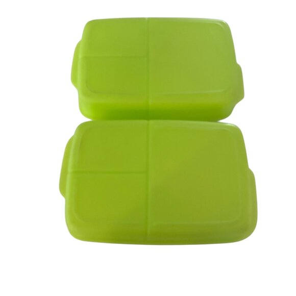 TUPPERWARE Rectangle Large LUNCH-IT Divided Container Green/Blue Colorful - Picture 5 of 6